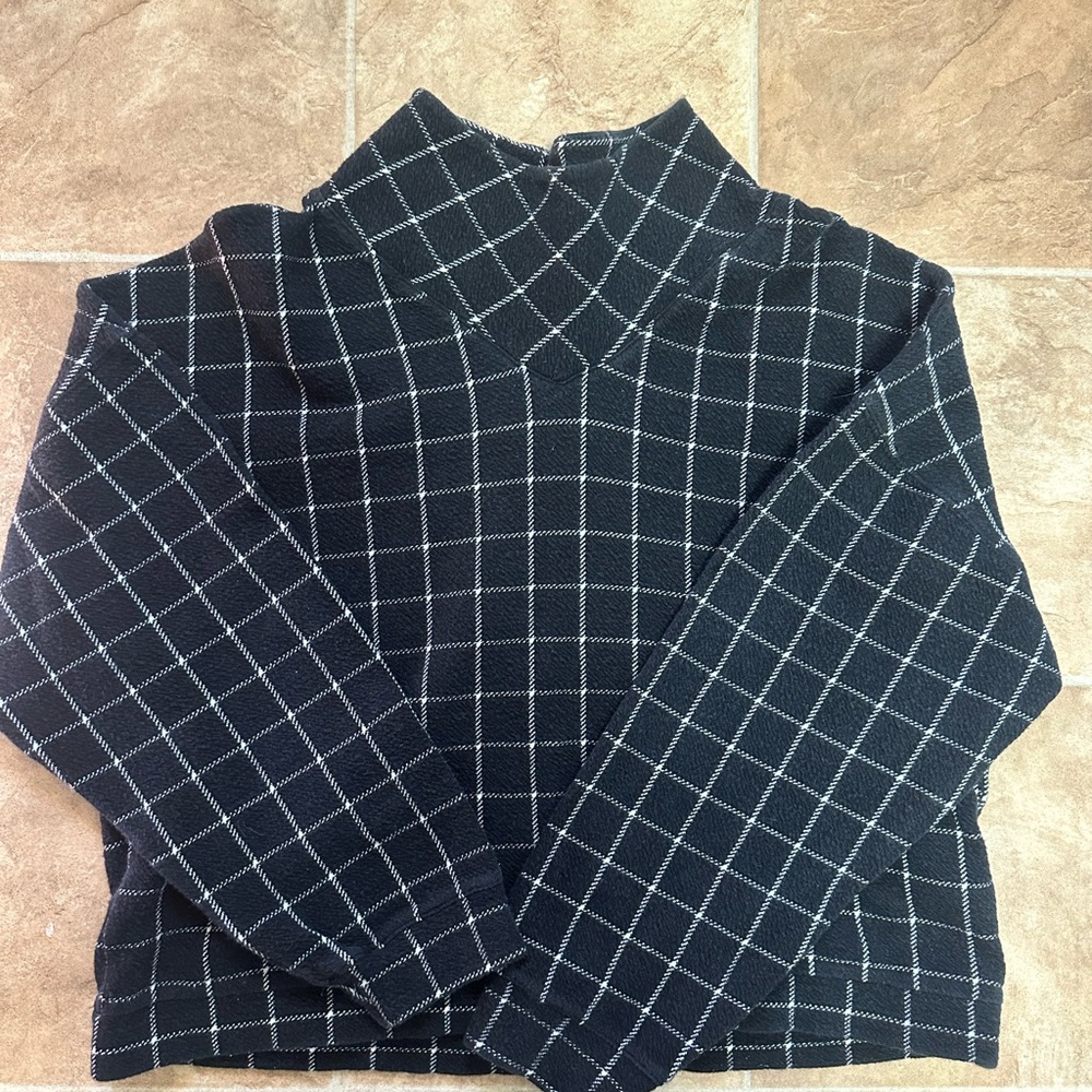 Madewell Black and White Checkered Sweater
